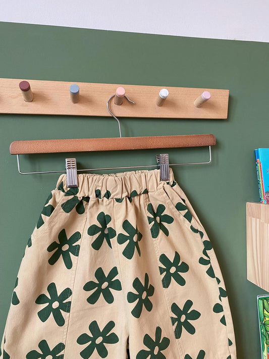 Flower Trousers - Beige