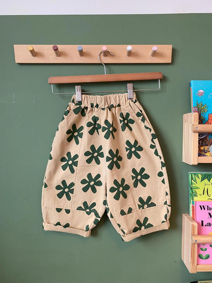 Flower Trousers - Beige