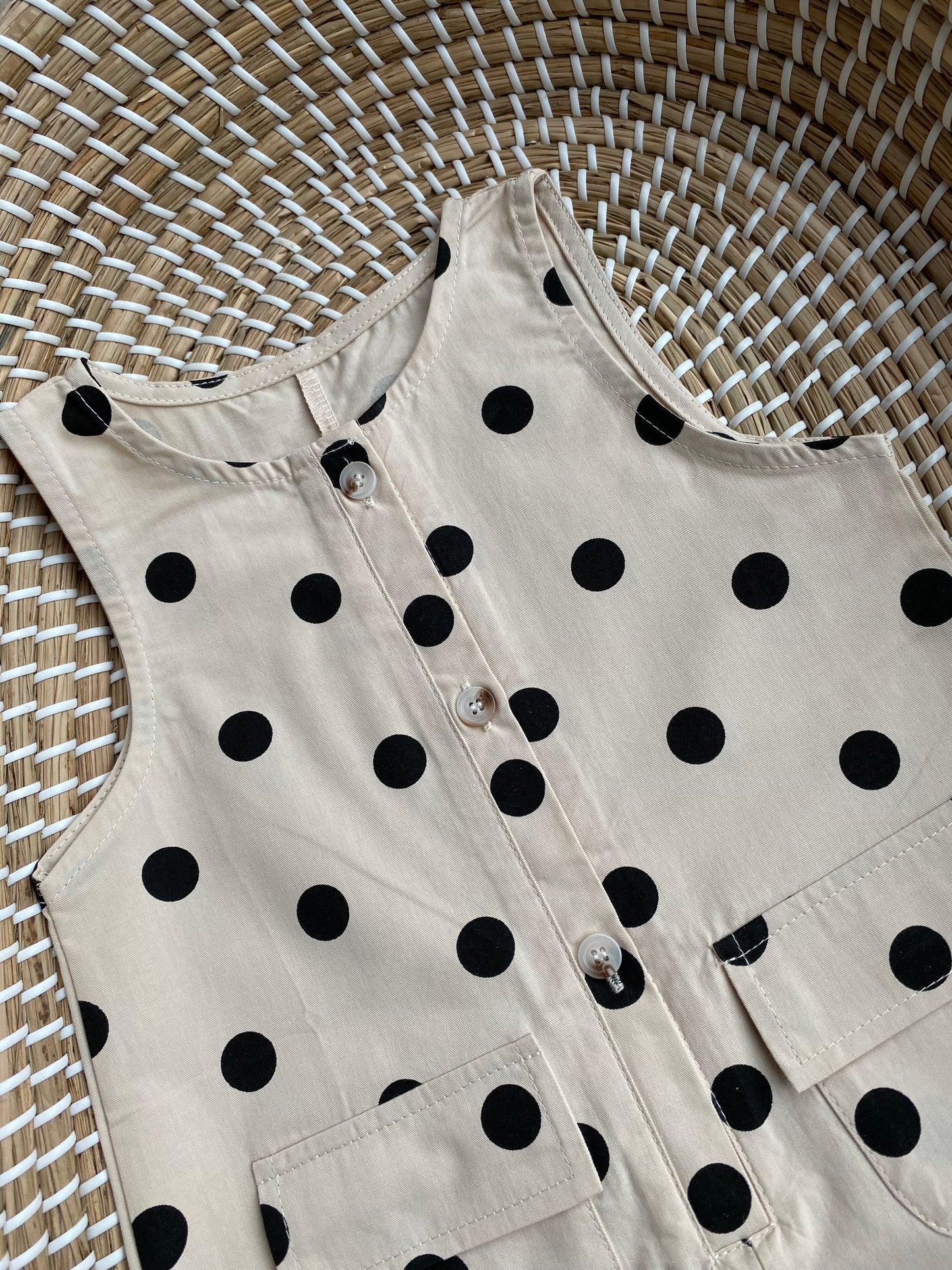 Pebble Spot Cotton Romper