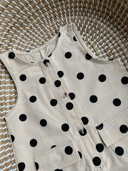 Pebble Spot Cotton Romper