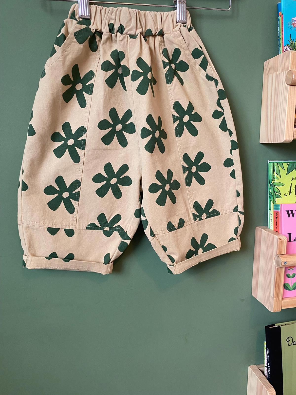 Flower Trousers - Beige