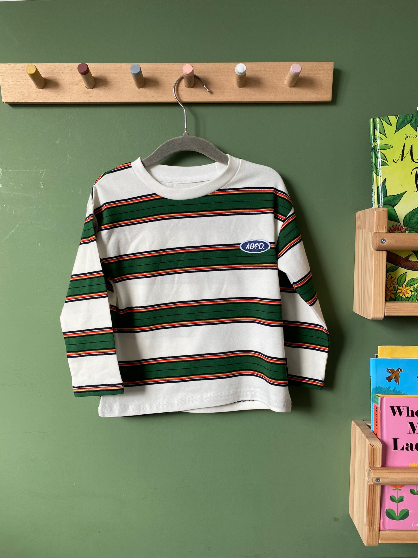 Retro Stripe Tee - White