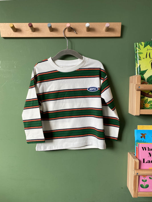 Retro Stripe Tee - White