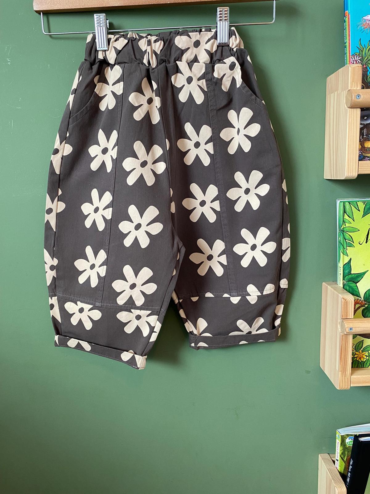 Flower Trousers - Grey