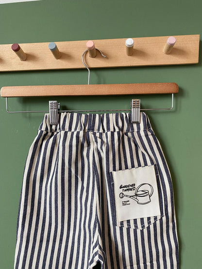 Navy Striped Trousers