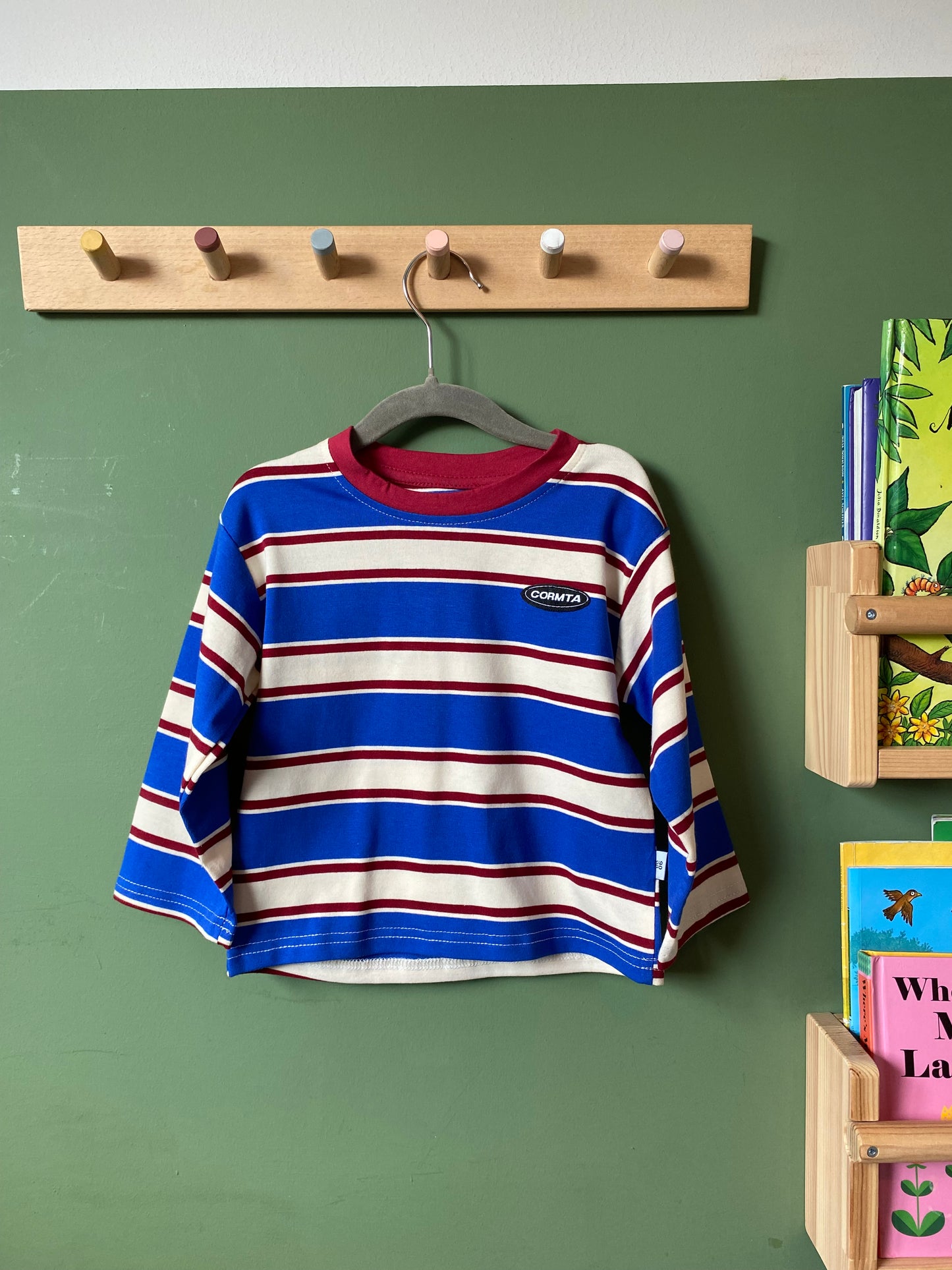 Retro Stripe Tee - Blue