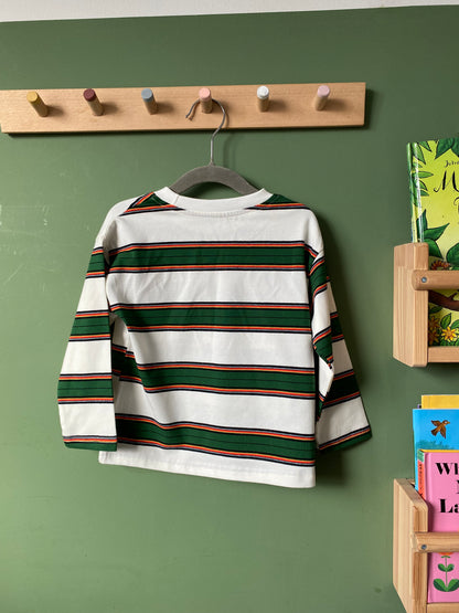 Retro Stripe Tee - White