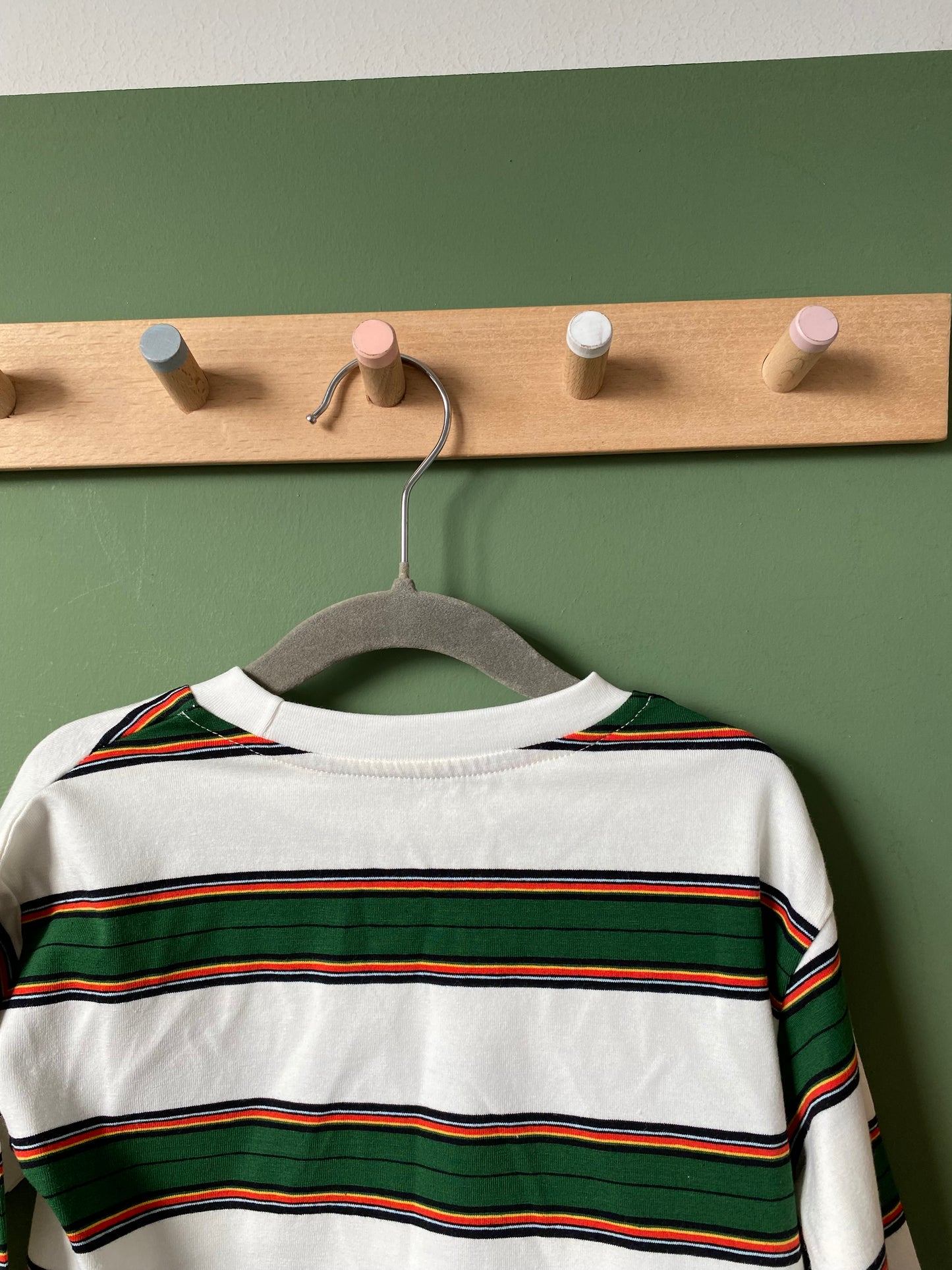 Retro Stripe Tee - White