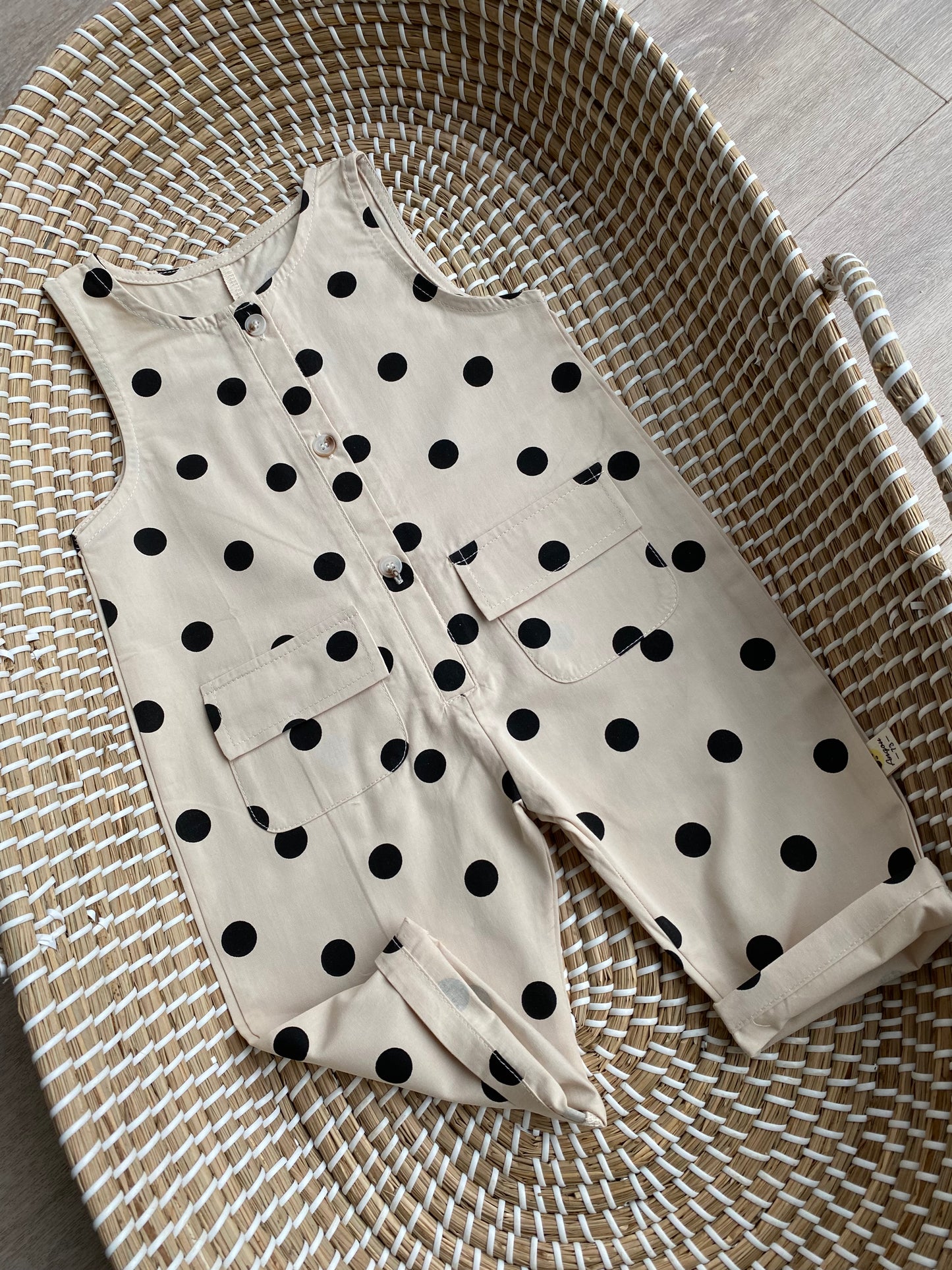 Pebble Spot Cotton Romper
