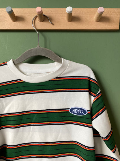 Retro Stripe Tee - White