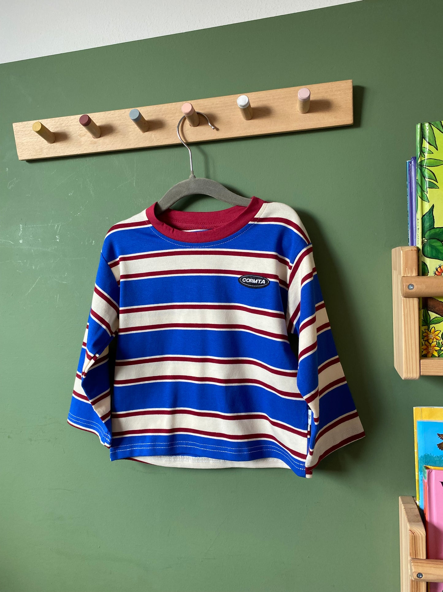 Retro Stripe Tee - Blue