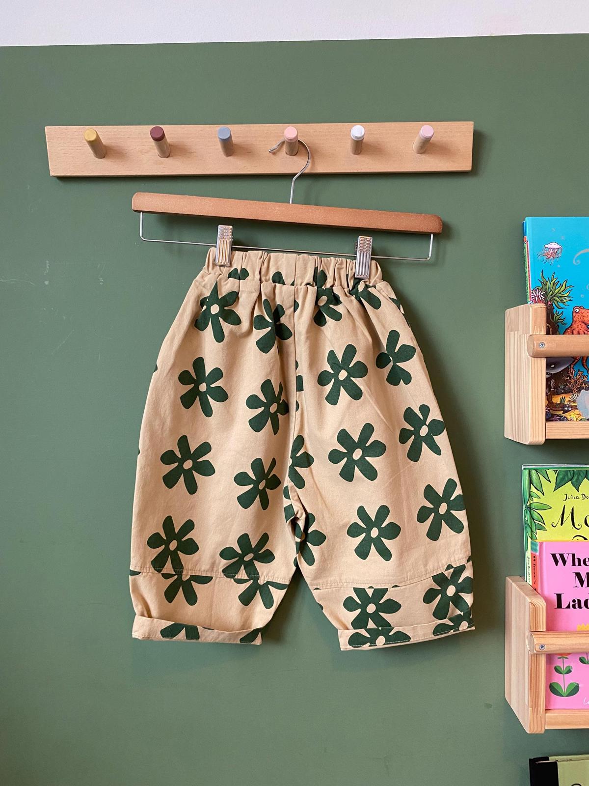 Flower Trousers - Beige